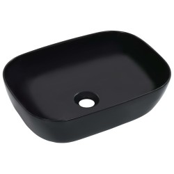 vidaXL Lavabo 45,5x32x13 cm cerámica negro