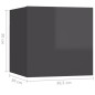 vidaXL Mesitas de noche 2 unidades gris con brillo 30,5x30x30 cm vidaXL Mesitas de noche 2 unidades gris con brillo 30,5x30x30 cm