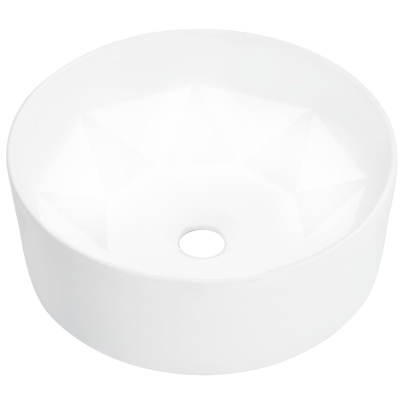 vidaXL Lavabo 36x14 cm cerámica blanco vidaXL Lavabo 36x14 cm cerámica blanco