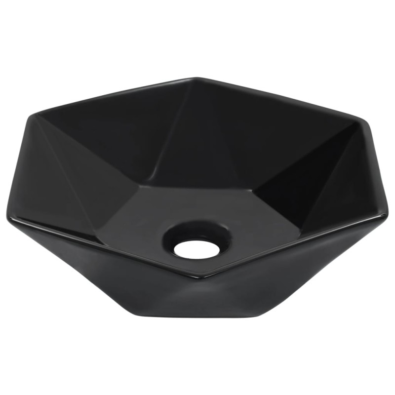 vidaXL Lavabo 41x36,5x12 cm cerámica negro vidaXL Lavabo 41x36,5x12 cm cerámica negro
