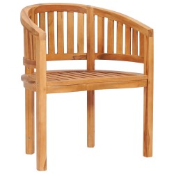 vidaXL Silla con forma de banana de madera maciza de teca