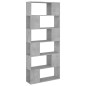 vidaXL Librería separador contrachapada gris hormigón 80x24x186 cm vidaXL Librería separador contrachapada gris hormigón 80x24x186 cm
