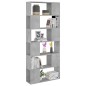 vidaXL Librería separador contrachapada gris hormigón 80x24x186 cm vidaXL Librería separador contrachapada gris hormigón 80x24x186 cm