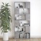 vidaXL Librería separador contrachapada gris hormigón 80x24x186 cm vidaXL Librería separador contrachapada gris hormigón 80x24x186 cm