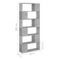 vidaXL Librería separador contrachapada gris hormigón 80x24x186 cm vidaXL Librería separador contrachapada gris hormigón 80x24x186 cm