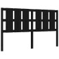 vidaXL Estructura cama de matrimonio con cabecero madera maciza negro vidaXL Estructura cama de matrimonio con cabecero madera maciza negro