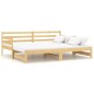 vidaXL Sofá cama extraíble madera maciza de pino 2x(90x200) cm