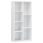 vidaXL Estantería madera contrachapada blanco brillante 50x25x106 cm vidaXL Estantería madera contrachapada blanco brillante 50x25x106 cm