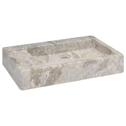 vidaXL Lavabo gris mármol 58x39x10 cm