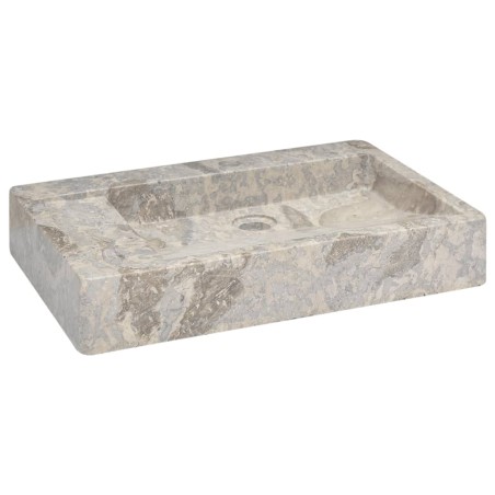 vidaXL Lavabo gris mármol 58x39x10 cm
