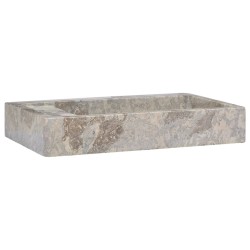 vidaXL Lavabo gris mármol 58x39x10 cm