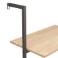 vidaXL Estantería inclinada 3 baldas marrón claro negro 64x35x120,5 cm vidaXL Estantería inclinada 3 baldas marrón claro negro 64x35x120,5 cm