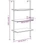 vidaXL Estantería inclinada 3 baldas marrón claro negro 64x35x120,5 cm vidaXL Estantería inclinada 3 baldas marrón claro negro 64x35x120,5 cm