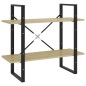 vidaXL Estantería de 2 niveles contrachapada roble Sonoma 80x30x70 cm vidaXL Estantería de 2 niveles contrachapada roble Sonoma 80x30x70 cm