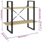vidaXL Estantería de 2 niveles contrachapada roble Sonoma 80x30x70 cm vidaXL Estantería de 2 niveles contrachapada roble Sonoma 80x30x70 cm