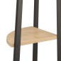 vidaXL Estantería esquina 4 baldas marrón claro negro 45,5x31,5x150 cm vidaXL Estantería esquina 4 baldas marrón claro negro 45,5x31,5x150 cm
