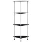 vidaXL Estantería 4 niveles cristal templado negro 30x30x100 cm vidaXL Estantería 4 niveles cristal templado negro 30x30x100 cm