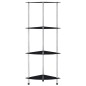 vidaXL Estantería 4 niveles cristal templado negro 30x30x100 cm vidaXL Estantería 4 niveles cristal templado negro 30x30x100 cm