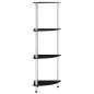 vidaXL Estantería 4 niveles cristal templado negro 30x30x100 cm vidaXL Estantería 4 niveles cristal templado negro 30x30x100 cm