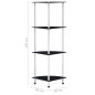 vidaXL Estantería 4 niveles cristal templado negro 30x30x100 cm vidaXL Estantería 4 niveles cristal templado negro 30x30x100 cm