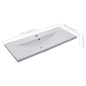 vidaXL Lavabo encastrado de cerámica blanco 101x39,5x18,5 cm vidaXL Lavabo encastrado de cerámica blanco 101x39,5x18,5 cm