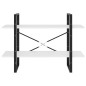 vidaXL Estantería de 2 niveles madera contrachapada blanco 100x30x70cm vidaXL Estantería de 2 niveles madera contrachapada blanco 100x30x70cm