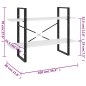 vidaXL Estantería de 2 niveles madera contrachapada blanco 100x30x70cm vidaXL Estantería de 2 niveles madera contrachapada blanco 100x30x70cm