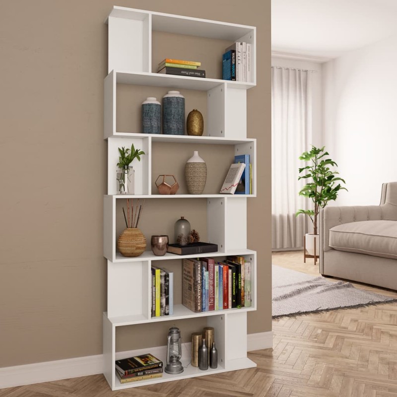 vidaXL Estantería/divisor madera contrachapada blanco 80x24x192cm vidaXL Estantería/divisor madera contrachapada blanco 80x24x192cm