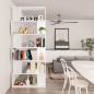 vidaXL Estantería/divisor madera contrachapada blanco 80x24x192cm vidaXL Estantería/divisor madera contrachapada blanco 80x24x192cm