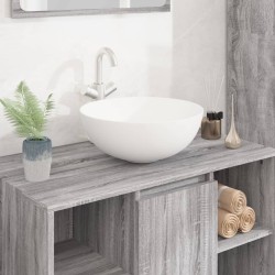 vidaXL Lavabo redondo de cerámica blanco 36x15 cm