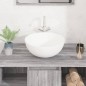 vidaXL Lavabo redondo de cerámica blanco 36x15 cm vidaXL Lavabo redondo de cerámica blanco 36x15 cm