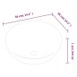 vidaXL Lavabo redondo de cerámica blanco 36x15 cm vidaXL Lavabo redondo de cerámica blanco 36x15 cm