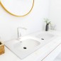 vidaXL Lavabo empotrado doble SMC blanco 1205x460x145 mm vidaXL Lavabo empotrado doble SMC blanco 1205x460x145 mm