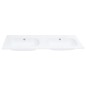 vidaXL Lavabo empotrado doble SMC blanco 1205x460x145 mm vidaXL Lavabo empotrado doble SMC blanco 1205x460x145 mm