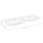 vidaXL Lavabo empotrado doble SMC blanco 1205x460x145 mm vidaXL Lavabo empotrado doble SMC blanco 1205x460x145 mm