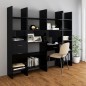 vidaXL Estantería madera contrachapada negro brillante 60x35x180 cm vidaXL Estantería madera contrachapada negro brillante 60x35x180 cm