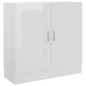 vidaXL Armario de libros contrachapada blanco brillo 82,5x30,5x80 cm vidaXL Armario de libros contrachapada blanco brillo 82,5x30,5x80 cm
