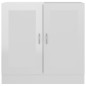 vidaXL Armario de libros contrachapada blanco brillo 82,5x30,5x80 cm vidaXL Armario de libros contrachapada blanco brillo 82,5x30,5x80 cm
