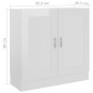 vidaXL Armario de libros contrachapada blanco brillo 82,5x30,5x80 cm vidaXL Armario de libros contrachapada blanco brillo 82,5x30,5x80 cm