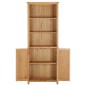 vidaXL Estantería con 2 puertas de madera maciza de roble 70x30x180 cm vidaXL Estantería con 2 puertas de madera maciza de roble 70x30x180 cm