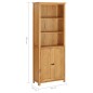 vidaXL Estantería con 2 puertas de madera maciza de roble 70x30x180 cm vidaXL Estantería con 2 puertas de madera maciza de roble 70x30x180 cm