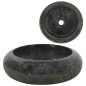 vidaXL Lavabo de mármol negro 40x12 cm