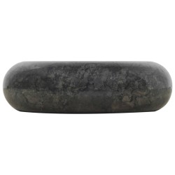 vidaXL Lavabo de mármol negro 40x12 cm