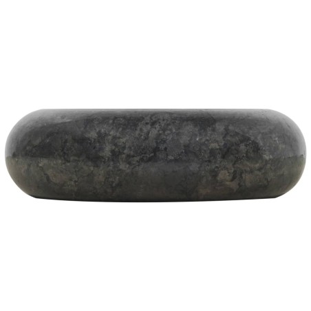 vidaXL Lavabo de mármol negro 40x12 cm