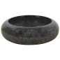vidaXL Lavabo de mármol negro 40x12 cm