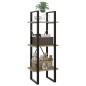 vidaXL Estantería de 3 niveles contrachapada roble Sonoma 40x30x105 cm vidaXL Estantería de 3 niveles contrachapada roble Sonoma 40x30x105 cm