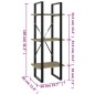 vidaXL Estantería de 3 niveles contrachapada roble Sonoma 40x30x105 cm vidaXL Estantería de 3 niveles contrachapada roble Sonoma 40x30x105 cm