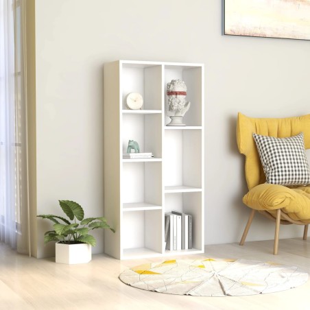 vidaXL Estantería librería madera contrachapada blanco 50x25x106 cm