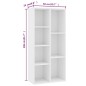vidaXL Estantería librería madera contrachapada blanco 50x25x106 cm vidaXL Estantería librería madera contrachapada blanco 50x25x106 cm