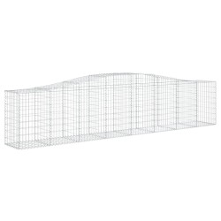 vidaXL Cesta de gaviones forma arco hierro galvanizado 400x50x80/100cm